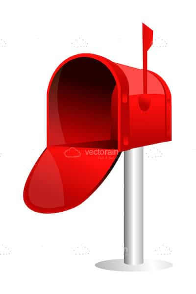 Open Red Mailbox